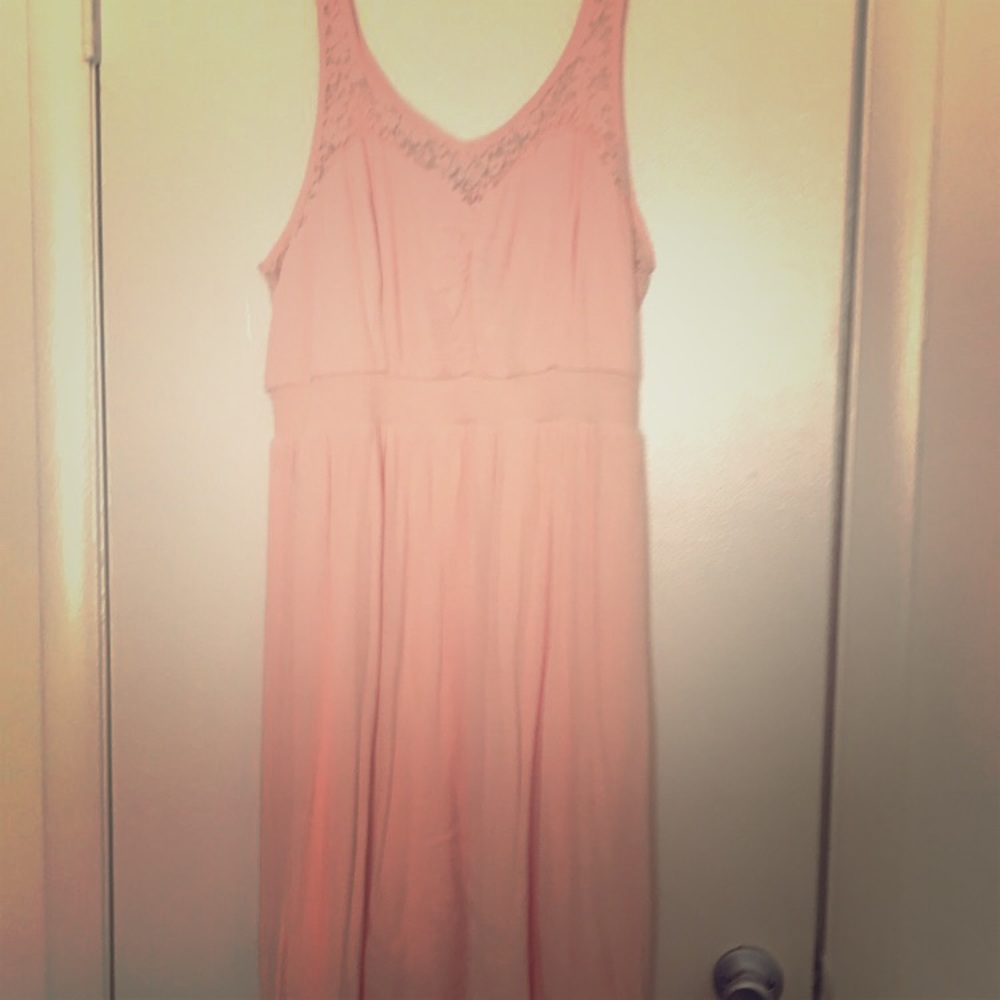 Light pink hi-low dress